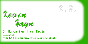 kevin hayn business card